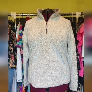 Cozy Cream Sherpa Pullover Jacket